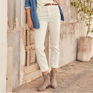 Driftwood x Sundance Stella White Classic Straight Leg Denim Jeans Size 25W 29L